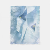 Schneedecke in einem Wald Fleecedecke (Vorderseite)
