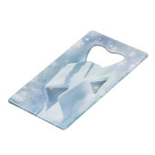 Schneedecke in einem Wald Geldbeutel Flaschenöffner (Vorderseite Schrägansicht)