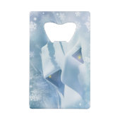 Schneedecke in einem Wald Geldbeutel Flaschenöffner (Rückseite)