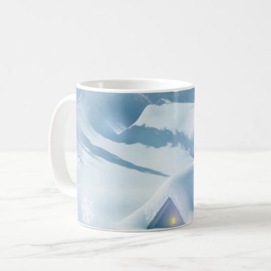 Schneedecke in einem Wald Kaffeetasse (Vorderseite Links)