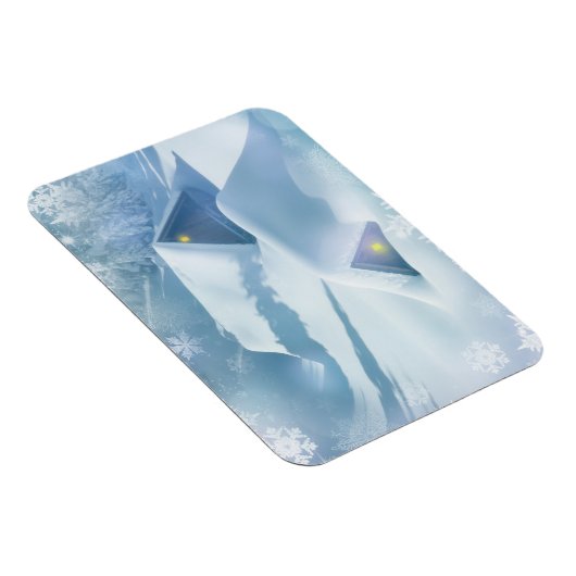 Schneedecke in einem Wald Magnet (Rechte Seite)