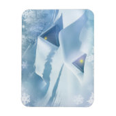 Schneedecke in einem Wald Magnet (Vertikal)