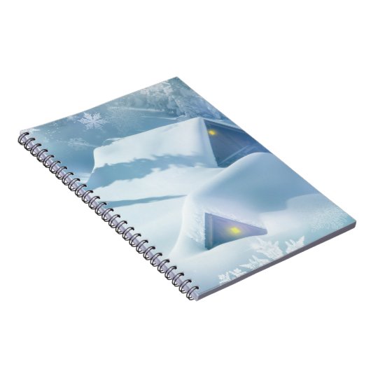 Schneedecke in einem Wald Notizblock (Rechte Seite)