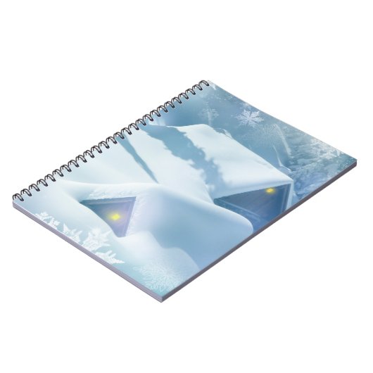 Schneedecke in einem Wald Notizblock (Linke Seite)