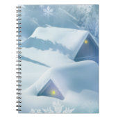 Schneedecke in einem Wald Notizblock (Vorderseite)