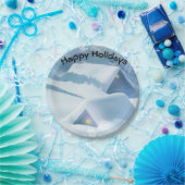 Schneedecke in einem Wald Pappteller (Party)