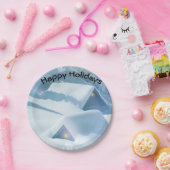 Schneedecke in einem Wald Pappteller (Party)