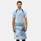 Schneedecke in einem Wald Schürze (Getragen)