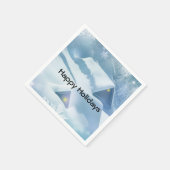 Schneedecke in einem Wald Serviette (Ecke)