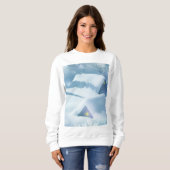 Schneedecke in einem Wald Sweatshirt (Vorne ganz)