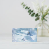 Schneedecke in einem Wald Visitenkarte (Stehend Vorderseite)