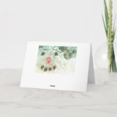 Schneedecke niedlicher Winter Karte (Rückseite)