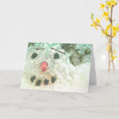 Schneedecke niedlicher Winter Karte (Gelbe Blume)