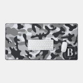 Schneedecke Personalisiert Modernes Monogramm Camo Schreibtischunterlage (Tastatur & Maus)
