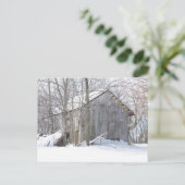 Schneedecke Postkarte (Stehend Vorderseite)