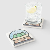 Schneedecke Steinuntersetzer (Seitenansicht)