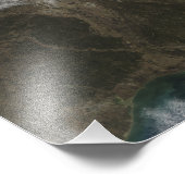 Schneedecke über den Staaten Fotodruck (Ecke)