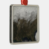 Schneedecke über den Staaten Silbernes Ornament (Rechts)