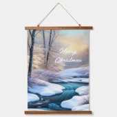 Schneedecke Wandteppich Mit Holzrahmen (Vorderseite)