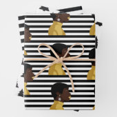 Schneedeckenpapier mit flachen Blättern Geschenkpapier Set (Beispiel)