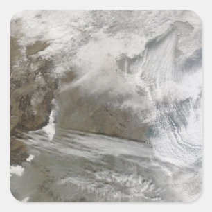 Schneedeckenumkreise Bo Hai Quadratischer Aufkleber