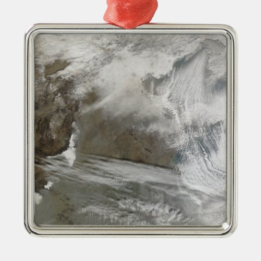 Schneedeckenumkreise Bo Hai Silbernes Ornament (Vorne)