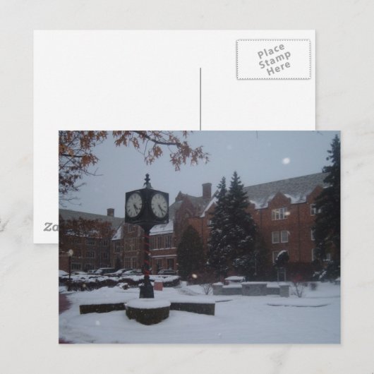 Schneedecker Postkarte (Vorne/Hinten)