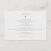 Schneedeckte Blume Hochzeitskarte Begleitkarte (Rückseite)