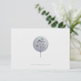 Schneedeckte Blume Hochzeitskarte Begleitkarte