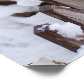 Schneedeckte Zaun-Plakat Poster (Ecke)