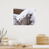 Schneedeckte Zaun-Plakat Poster (Küche)