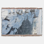 Schneedeckter Godafoss-Wasserfall Decke (Vorderseite)