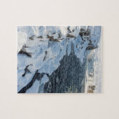 Schneedeckter Godafoss-Wasserfall Puzzle (Horizontal)