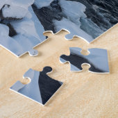 Schneedeckter Godafoss-Wasserfall Puzzle (Seite)