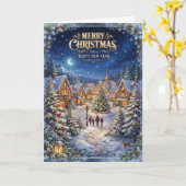 Schneedorff Weihnachtskarte Karte (Gelbe Blume)