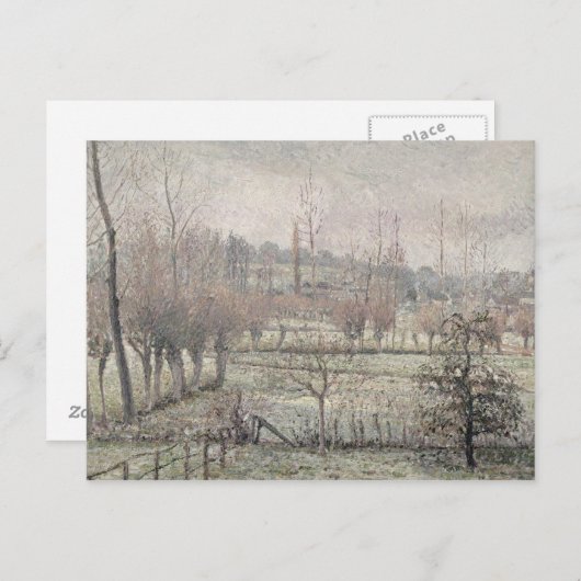 Schneeeffekt in Eragny, 1894 Postkarte (Vorne/Hinten)