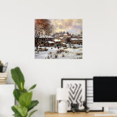 Schneeeffekt mit Sonneneinstellung Poster (Heimbüro)