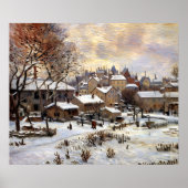 Schneeeffekt mit Sonneneinstellung Poster (Vorne)