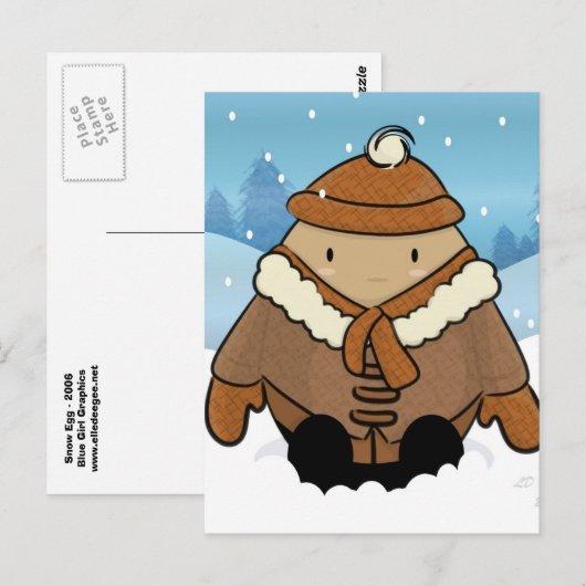 Schneeeier Postkarte (Vorne/Hinten)