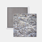 Schneeeiszweige im Winter Magnet (Vorderseite/Rückseite)