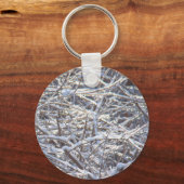 Schneeeiszweige im Winter Schlüsselanhänger (Vorderseite)