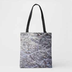 Schneeeiszweige im Winter Tasche