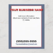 Schneeentfernungsschnee Pflügen Promo-Vorlage Flyer (Hinten)