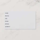 Schneeentfernungswetter von Blizzard Winter Whiteo Visitenkarte (Rückseite)