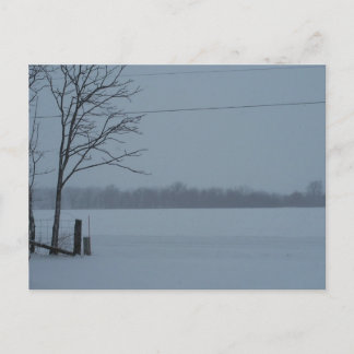 Schneeerlebnis aus Zentralindiana Postkarte