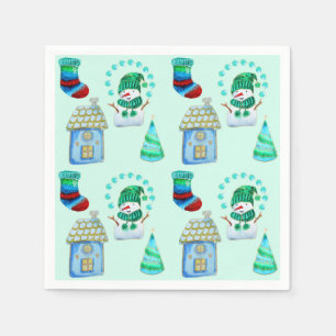 Schneeerlebnis - Muster Serviette