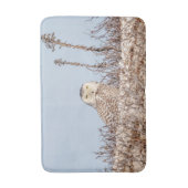 Schneeeule am Strand Badematte (Vorderseite Vertikal)