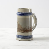 Schneeeule am Strand Bierglas (VorderseiteRechts)