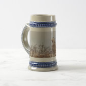 Schneeeule am Strand Bierglas (Vorderseite Links)