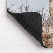 Schneeeule am Strand Mousepad (Ecke)